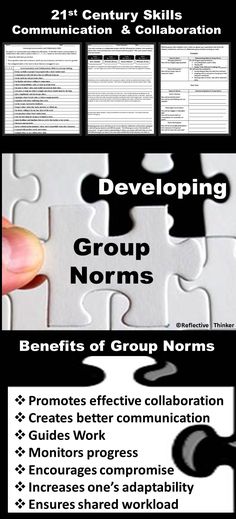 a poster showing the benefits of group norms and how to use them for work