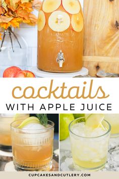 cocktails with apple juice are the perfect way to start your day off right now