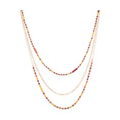 This layered necklace with orange and red beads can make any outfit pop. The variety of sizes and textures lets you get the layered look in one easy step. Red Beads, Women Accessories Jewelry, Red Bead, Layered Necklace, Layered Look, Easy Step, Layered Necklaces, Women's Accessories, Apparel Accessories