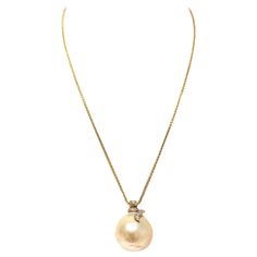 Yvel Pearl and Diamond Necklace. 18k Yellow gold Pearl Diamonds 0.18ctw N295GO1Y Gold Link Necklace, Yellow Pearl, Gold Baroque, Pearl And Diamond Necklace, Baroque Pearl Necklace, Sapphire Necklace, Women Diamond, Pearl Diamond, Rose Gold Diamonds