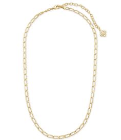 From Kendra Scott&#x2C; this necklace features: Meet your newest style essential&#x2C; the Merrick Chain Necklace. A trending (yet timeless) basic&#x2C; make this minimalist cable chain a cornerstone of your collection whether you're headed to drinks&#x2C; the office&#x2C; or your next event. Pro tip: Master the layered look thanks to the Layer It&#033; Necklace Clasp&#x2C; our best kept secret for tangle-free tiers. Kendra Scott Chain Necklace, Kendra Scott Paper Clip Necklace, Kendra Scott Merrick Chain, Kendra Scott Layering Necklaces, Kendra Scott Necklace Layering, Gold Kendra Scott Necklace, Birthday 19, School Ootd, Paperclip Chain Necklace