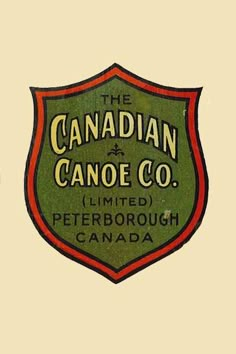 the canadian canoe co logo is shown in red and green