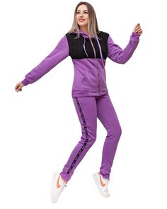 This sweat suit has a graceful three-tone design with contrasting tints and stripes running down the jacket sleeves and pants. It can be used as a casualwear, sportswear or even workwear outfit. The relaxed fitting of the tracksuit makes it ideal for exercise moves, running or performing yoga. Coping with the latest trends, the sweat pants features a trimmed jogger style. The hemmed cuffs and waist give a fit and catchy look. The material is lightweight, soft, comfortable and durable. About this Jogger Sweatpants Outfit, Exercise Moves, Jacket Sleeves, Sweat Jacket, Sweat Suit, Sweatpants Outfit, Workout Moves, Fashion Joggers, Fleece Joggers