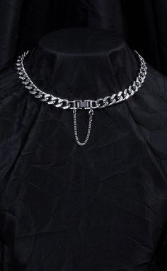 'The night is darkening around me, but a tyrant spell has bound me.' This necklace is made from premium stainless steel. Wear it solo for an edgy look, or layer it with other necklaces for maximum impact. Size: 38cm long Material: Stainless steel Colour: Silver Black Chain Necklace, Witchy Jewelry, Black Chain, Edgy Look, Steel Necklace, Black Heart, Stainless Steel Necklace, Chain Necklace, Necklaces