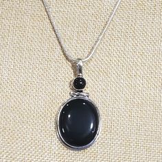 Beautiful Unique Unisex Handmade Black Onyx Gemstone 925 Silver Pendant Necklace-Ap-41789 The Item You See Is The Exact Piece You Will Receive-Excellent Quality & Design~ 100% Brand New-Unique-Unisex-Black Onyx Gemstones-925 Sterling Silver Stamped-Handmade Pendant Is 2.32", 925 Ss Stamped Long Thick Silver Snake Rope Chain Is 20", 3mm, 925 Ss Stamped Please See Photos For Shape/Curves/Condition/Colors/Texture/Style/Design/Engraving I Want You To Have The Very Best Shopping Experience, Please Re Onyx Pendant Necklace, Black Sterling Silver Necklace For Formal Occasions, Formal Black Sterling Silver Necklace, Silver Onyx Necklace With Polished Finish, Classic Black Oval Pendant Jewelry, Classic Black Necklace With Round Pendant, Classic Black Necklaces With Round Pendant, Classic Black Round Pendant Necklace, Black Sterling Silver Necklaces With Polished Finish