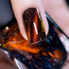 Cat Eye Orange Nails, Casino Lights, Magnetic Watch, Nail Glam, Fall Acrylic, Spin The Wheel, Magnetic Nail Polish, Polished Nails, August Nails