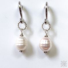 Baroque Pearl Earrings / Silver / Grecian Hoop / Elegant / Post / Boho Sundance Style - Etsy Silver Hoop Jewelry With Pearl Drop, Handmade Silver Hoop Pearl Earrings, Nickel Free Silver Hoop Pearl Earrings, Nickel-free Silver Hoop Pearl Earrings, Hypoallergenic Small Silver Pearl Hoop Earrings, Sundance Style, Baroque Pearl Earrings, Baroque Pearls, Earrings Silver