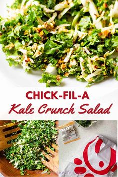 chicken - fil - a kale crunch salad is an easy and healthy side dish