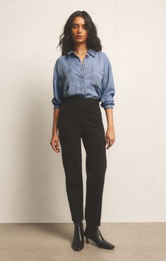 Elevate your everyday style with our new straight leg pant, featuring the structured feel of our new ponte fabric. Its versatile design effortlessly transitions from the office to daily life. Z SUPPLY Women's Do It All Straight Leg Pant, Black, Small Straight Hem Stretch Bottoms For Workwear, Stretch Dress Pants For Work With Straight Hem, Straight Hem Pants For Workwear In Fall, Fall Workwear Pants With Straight Hem, Chic Workwear Bottoms With Straight Hem, Casual Office Pants With Straight Hem, Chic Straight Hem Bottoms For Workwear, Casual Black Straight Silhouette Bottoms, Business Casual Straight Silhouette Bottoms For Fall