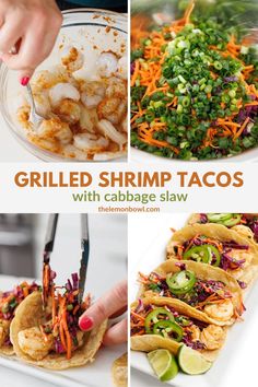 grilled shrimp tacos with cabbage slaw are the perfect appetizer for any party