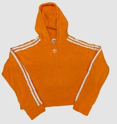 $49 Adidas Women's Orange Solid Pullover Hooded Drawstring Sweatshirt Size XS Description Short design Long sleeves with ribbed cuffs French plush 100% recycled polyester Hood with adjustable drawstring About Us We sell only 100% authentic clothing from new with tags to gently used. We have a 100% authentic or money back guarantee on every item we sell. Items are listed daily so make sure to put us on your favorite! Most of our items come from a nationwide high end dept store. We have been in bu Sportswear Cotton Hoodie With Drawstring, Cotton Sportswear Hoodie With Drawstring, Adidas Cotton Hoodie With Three Stripes, Adidas Cotton Hoodie With Three Stripes Branding, Cotton Hoodie With Three Stripes Long Sleeve, Adidas Cotton Sweatshirt With Drawstring Hood, Casual Adidas Hoodie With Three Stripes, Adidas Cotton Hoodie With Ribbed Cuffs, Adidas Hoodie With Drawstring Hood For Fall