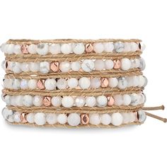 PRICES MAY VARY. WHITE MARBLE BLUSH - Our White Mix Five Warp Bracelet is a five-layer wrap bracelet crafted handmade product with a combination of marble stones, crystals and rose gold beads on the beige cord. This wrap bracelet is perfect complement ready to pair with any look or any bracelet stack you desire giving you an effortless multistrand layered look perfect for your everyday lifestyle. We truly bring you a new experience which aesthetic fashion meets practicality matched with a variet Bohemian Crystal Bracelet With 8mm Beads, Bohemian Adjustable Bracelets With Faceted Beads, Bohemian Adjustable Friendship Bracelets With Faceted Beads, Adjustable Bohemian Friendship Bracelets With Faceted Beads, White Beaded Bracelets With Faceted Beads For Festival, Bohemian Bracelets With Faceted Beads For Friendship, Faceted Beads Wrap Bracelet For Festivals, White Faceted Beads Bracelets For Festival, Wrap Bracelet With Faceted Beads For Festivals