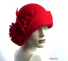 Cappello Cloche, 1920s Hats, 1920s Hat, Felted Hat, Hat Art, Cloche Hats, Mad Hatter Hats, Flapper Hat