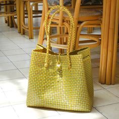 Recycle Tote Bag, Plastic Beach, Recycled Tote, Multifunction Bag, Woven Tote Bag, Holiday Vacation, Local Artisans, Market Bag, Girls Bags