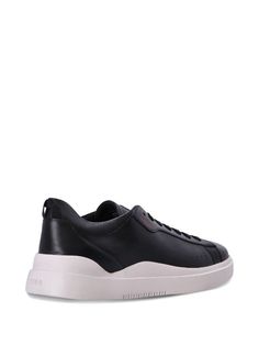 HUGO logo-debossed Leather low-top Sneakers - Farfetch Sporty Leather Slip-on Sneakers With Contrast Sole, Black Low-top Slip-on Sneakers With Perforations, Sporty Leather Slip-on Sneakers With Perforations, Urban Leather Slip-on Sneakers With Round Toe, Modern Low-top Swift Leather Sneakers, Black Leather High-top Slip-on Sneakers, High-top Leather Slip-on Sneakers With Contrast Sole, Modern Custom Sneakers For Streetwear With Stitched Sole, Leather Low-top Slip-on Sneakers With Contrast Sole