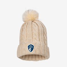 Made with soft yarn, this North Carolina Courage beanie is a cuffed design that helps keep you warm while cheering from the stands. Cozy Beige Beanie Cap, Beige Soft Knit Beanie Cap, Soft Knit Beige Beanie Cap, Cozy Beige Hats For Cold Weather, Adjustable Beige Beanie, Cozy Beige Beanie, Cozy Cream Beanie For Fall, Warm Cream Beanie For Winter, Adjustable Beige Beanie For Winter