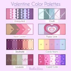 valentine's day color palettes