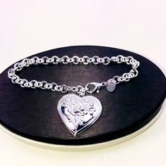 "P.S. I Love You!" .925 Stamped Sterling Silver Heart Locket Bracelet 7-8 Inches Adjustable. This Bracelet Is Gorgeous! Brand New In A Gift Box! The Price Is $30 Check Out My Other Listings For More Great Items Thank You! Heart Locket Bracelet, Silver Heart Locket, Locket Bracelet, Sterling Silver Locket, Silver Locket, Silver Lockets, Heart Locket, Sterling Silver Heart, Heart Bracelet