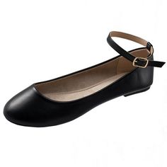 FREE SHIPPING Calla Ankle Strap Ballet Flats By Alpine Swiss Product Features: Faux Leather Upper, Rubber Outsole CLASSIC  The Alpine Swiss Calla Ankle Strap Ballet flats will pair beautifully with casual or dressy outfits! These versatile shoes will become a staple in your closet. ROUND TOE  The stylish round toe design makes the toe box spacious and the ankle strap is elegant and feminine. COMFORTABLE  Soft microfiber lined insoles and lightly padded footbeds make these flats comfortable for a Leather Ballet Shoes, Basic Shoes, Ellie Shoes, Versatile Shoes, Ballerina Slippers, Ankle Strap Shoes, Satin Pumps, Womens Ballet Flats, Dressy Outfits