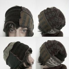 Woolly Hat, Felted Hats, Funky Hats, Wooly Hats, Diy Fashion Clothing, Hair Reference, Knitting Charts, Knitting Ideas, Handmade Clothes