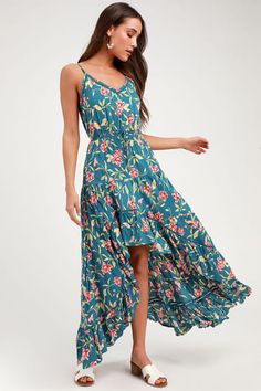 Cute Floral Dresses and Printed Party Attire | Latest Styles of Women's Floral-Print Dresses at Great Prices Spring Maxi Dress With Buttons, Spring Rayon Dress For Garden Party, Spring Vacation Maxi Dress With Buttons, Chic Garden Party Dress With Buttons, Chic Buttoned Dress For Garden Party, Spring Maxi Dress With Buttons For Day Out, Spring Brunch Maxi Dress With Buttons, Spring Buttons Maxi Dress For Brunch, Spring Brunch Buttoned Maxi Dress