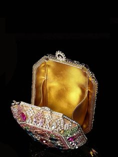 BirdinBag - Stylish Mini Box Bag with Rhinestone Embellishment and Elegant Chain Strap Gold Rhinestone Clutch Fashion Accessory, Multicolor Rectangular Box Bag For Party, Rectangular Multicolor Box Bag For Party, Glamorous Multicolor Evening Bag For Formal Occasions, Elegant Multicolor Clutch With Rhinestones, Glamorous Multicolor Bags For Formal Occasions, Glamorous Gold Square Bag, Rhinestone Clutch Shoulder Bag For Gift, Glamorous Square Bag With Rhinestones