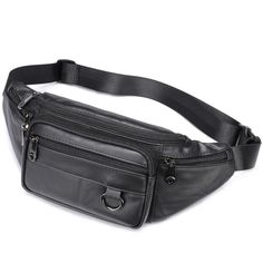 So Many Zippers! This Fannypack Has 6 Zipper Pockets, Give You More Access To Various Items In Separate Compartments. It Features Heavy Metal Zippers For Safety Closure. Hand Crafted From Full-Grain Leather. It Is A Thick Cowhide, Soft, Comfortable And Durable. Size: 12"L X 5"H X 3.5"W. Good Size And Many Pockets For Your Daily Small Items, Carries Your Phone, Wallet, Keys, Cards, Coins. Long Adjustable Belt- Fits Size From 32 To 45 Inches (Bag Size Included). Easy To Dress On And Down Quickly W Small Man Bags, Female Waist, Waist Bags For Women, Waist Bag Women, Baby Tote Bag, Mens Crossbody Bag, Leather Fanny Pack, Leather Belt Bag, Phone Bags