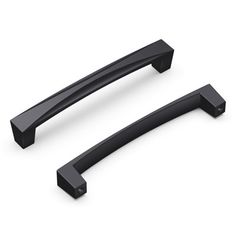 two black handles on a white background