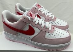 Nike Air Force 1 Low '07 QS Valentine's Day Love Letter 2021 Size 10 Nike Air Force 1 Low Colors, Nike Air Force 1 Desert Berry, Nike Air Force 1 Bandana, Valentines Day Nike Air Force 1s, Valentine’s Day Nike Shoes, Nike Air Force 1 Heart, Nike Air Force 1 Red Pink, Air Force 1 Size 10, Couple Shoes Goals Air Force