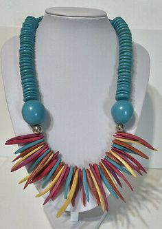 Neck Jewelry, Statement Jewellery, Neck Jewellery, Necklace Blue, Statement Jewelry, Things To Buy, Tassel Necklace, Statement Necklace, Handmade Jewelry