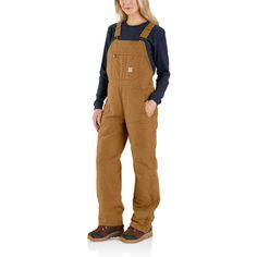 Women's Insulated Bibs - Relaxed Fit - Washed Duck - 3 Warmest Rating | All Warmest Level: 3 Rated Outerwear Carhartt Overalls Outfit, Carhartt Bibs, Women Carhartt, Carhartt Overalls, Overalls Outfit, Carhartt Womens, Carhartt Women, Bib Overalls, Overalls Women