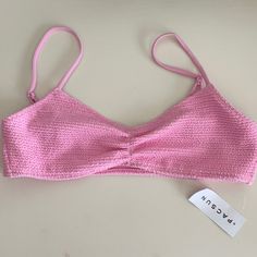 Pacsun Pink Bikini Top.Never Worn, Tags Still On. Trendy Tankini For Vacation Beach Season, Trendy Tankini For Beach Season Vacation, Trendy Tankini For Summer Beach, Trendy Tankini For Beach In Summer, Trendy Tankini For Summer Beach Season, Spring Sunbathing Tankini In Summer Style, Trendy Summer Tankini For Vacation, Beachy Seamless Swimwear For Summer, Summer Seamless Swimwear For Beach Party