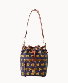 a handbag with the initials of two different teams on it