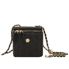 45362891096292 Rectangular Bucket Bag With Chain Strap, Square Travel Bag With Chain Strap, Rectangular Bags With Chain Strap For On-the-go, Travel Bucket Bag With Chain Strap, On-the-go Rectangular Bag With Chain Strap, Rectangular Travel Bucket Bag With Chain Strap, Black Clutch Box Bag As Fashion Accessory, Black Shoulder Box Bag With Chain Strap, Black Box Shoulder Bag With Chain Strap