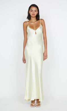 Cedar City Backless Maxi Bridesmaid Formal Dress in Ice Yellow Butter by Bec + Bridge Pale Yellow Long Dress, Bec And Bridge Camille Dress, Bec And Bridge Cedar City Dress, Cedar City Maxi Dress, Bec And Bridge Dresses, Best Selling Design, Bridge Dress, Camille Dress, Prom Inspo