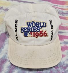 VINTAGE 1986 MLB World Series Boston Red Sox New York Mets Snapback Cap Hat Rare Authentic Vintage MLB 1986 World Series Cap One Size Fits All Adjustable Strap on back  Some minor discoloration as seen in photos  All photos are of actual item for sale. Ships with FREE USPS First Class mail with tracking to Continental U.S. International Shipping Rates apply Gameday Outfits, Mlb World Series, Vintage New York, Gameday Outfit, Boston Red, New York Mets, Boston Red Sox, World Series, Red Sox