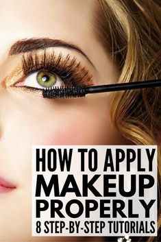 8 tutorials to teach you how to apply make-up like a pro Make Up Diy, Brows And Lashes, Foundation Contouring, Makeup 2018, Aloe Vera Face Mask, Learn Makeup, Fall Makeup Looks, Apply Makeup, Eyeshadow Eyeliner