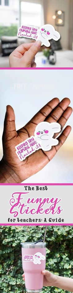 a hand holding a cup with pink liquid in it and the words happy valentine's day