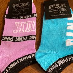 Pink Victoria’s Secret Women’s Socks Blue/Purple One Size Brand New Tags Comfortable Sporty Blue Socks, Pink Stretch Casual Socks, Comfortable Purple Cotton Socks, Comfortable Pink Cotton Socks, Trendy Purple Cotton Socks, Casual Sports Socks For Spring, Purple Cotton Socks For Winter, Pink Casual Socks For Winter, Casual Purple Sports Socks