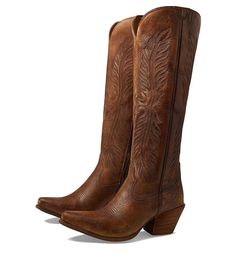 Women's Ariat Guinevere Western Boot Fitted Boots With Stacked Heel For Fall, Fitted High Ankle Boots With Stacked Heel, Fall Mid-calf Boots With Zipper Closure And Square Toe, Fitted Stacked Heel Boots For Fall, Fall Square Toe Mid-calf Boots With Zipper Closure, Knee-high Boots With Zipper Closure For Fall, Fitted Almond Toe Boots With Zipper Closure, Fitted Almond Toe Boots With Zipper, Wide Calf Western Knee-high Boots