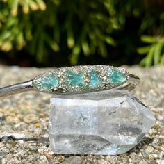 LAST ONE in 925 STELIN SILVER: exactly the bracelet shown in the pictures~ Clearance priced, no returns or exchanges!  ALL items in the Clearance section are either prototypes or returns from customers, or undelivered items, all as shown in the pictures! A beautiful 925 sterling silver bracelet with rough aquamarine birthstones and crushed pyrite to last a lifetime. Our signature sterling silver bracelets are 19+ grams of solid sterling silver plated with rhodium, the gemstone plate is wider tha Aquamarine Birthstone, Birthstone Bracelet, Birthstone Bracelets, Dec 25, Welo Opal, Sterling Silver Bracelet, Something Blue, Gift For Wife, Last One