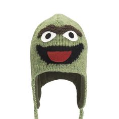 Sesame Street - Oscar Head Kids Peruvian Knit Hat Peruvian Knit Hats Old Glory OS Light Green Cute Green Crochet Hat, Green Fun Crochet Hat For Winter, Fun Green Crochet Hat For Winter, Playful Green Crochet Hat For Winter, Handmade Playful Green Hats, Whimsical Green Yarn Hats, Green One-size Fun Crochet Hat, Green Fun Crochet Hat One Size, Green Fun Crochet Hat, One Size