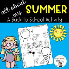 the back to school activity for all about my summer