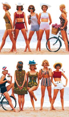 Timeless Bathing Suits, Mode Pin Up, Iconic Poster, 60s 70s Fashion, Fashion 1960s