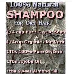 Diy Natural Hair, Hair Recipes, Shampoo Recipe, Natural Hair Diy, Diy Shampoo, Hair Care Oil, How To Grow Natural Hair