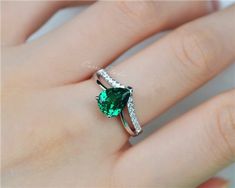 7*9 mm pear cut Emerald ring, made with 925 sterling silver, plated with white gold, beautiful as promise ring, anniversary gift.Main Stone: 7*9 mm simulated emerald/ lab created Emerald Side Stone: CZCS0121Custom order accepted, if need different stone or material, just feel free to contact us.:)Home page: https://www.etsy.com/shop/CarrieStudio?ref=seller-platform-mcnav Silver Teardrop Emerald Ring For Wedding, Silver Teardrop Emerald Wedding Ring, Silver Teardrop Emerald Ring For Anniversary, Skull References, Silver Diamond Jewelry, Ladies Ring, Ring Emerald, Ring Ideas