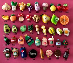 a pink table topped with lots of different types of toys