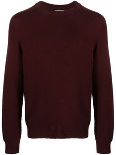 bordeaux red cashmere knitted construction round neck long sleeves ribbed trim straight hem Knitwear Men, Knitted Jumper, All Brands, Tom Ford, Bordeaux, Knitted Sweaters, Jumper, Knitwear, Round Neck