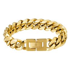 PRICES MAY VARY. 【Safety & Shiny Clasp】 Each Cubic Zirconia shares diamond-like qualities with its brilliance and clarity, to be an affordable alternative and very popular with a wide range of jewelries. And the men's cuban link bracelet features with a durable clasp, which is sturdy for wear-not easy to break. 【Gold Filled/No Fade/Non Tarnish】The 12mm thick cuban bracelet for men is plated with solid gold vacuum plating, and the multi-layer plating gives the chain long-lasting color retention. Big Bracelets, Golden Bracelet, Cuban Link Bracelet, Cuban Bracelet, Sparkle Bracelet, Hip Hop Jewelry, Street Wear Urban, Cuban Link, Easy Gifts