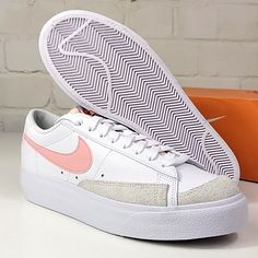 New In Box. Never Worn. Nike Blazer Low Platform Sneaker White / Pink Glaze-Summit White Dj0292 103 Women's 9.5 S4 Trendy White Skate Shoes With Perforated Toe Box, Nike White Skate Shoes With Contrast Sole, White Sneakers With Perforated Toe Box For Spring, White Spring Sneakers With Perforated Toe Box, Spring White Sneakers With Perforated Toe Box, Nike Skate Shoes With Gum Sole, Nike Skate Shoes With Round Toe For Spring, Nike Skate Shoes With Gum Sole For Spring, Spring Nike Skate Shoes